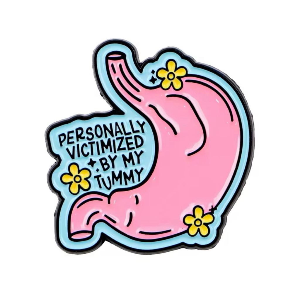 Personally Victimized By My Tummy Funny Stomach Issues Enamel Pin